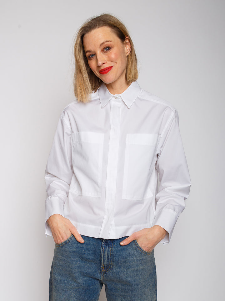 Boxy Hemdbluse White