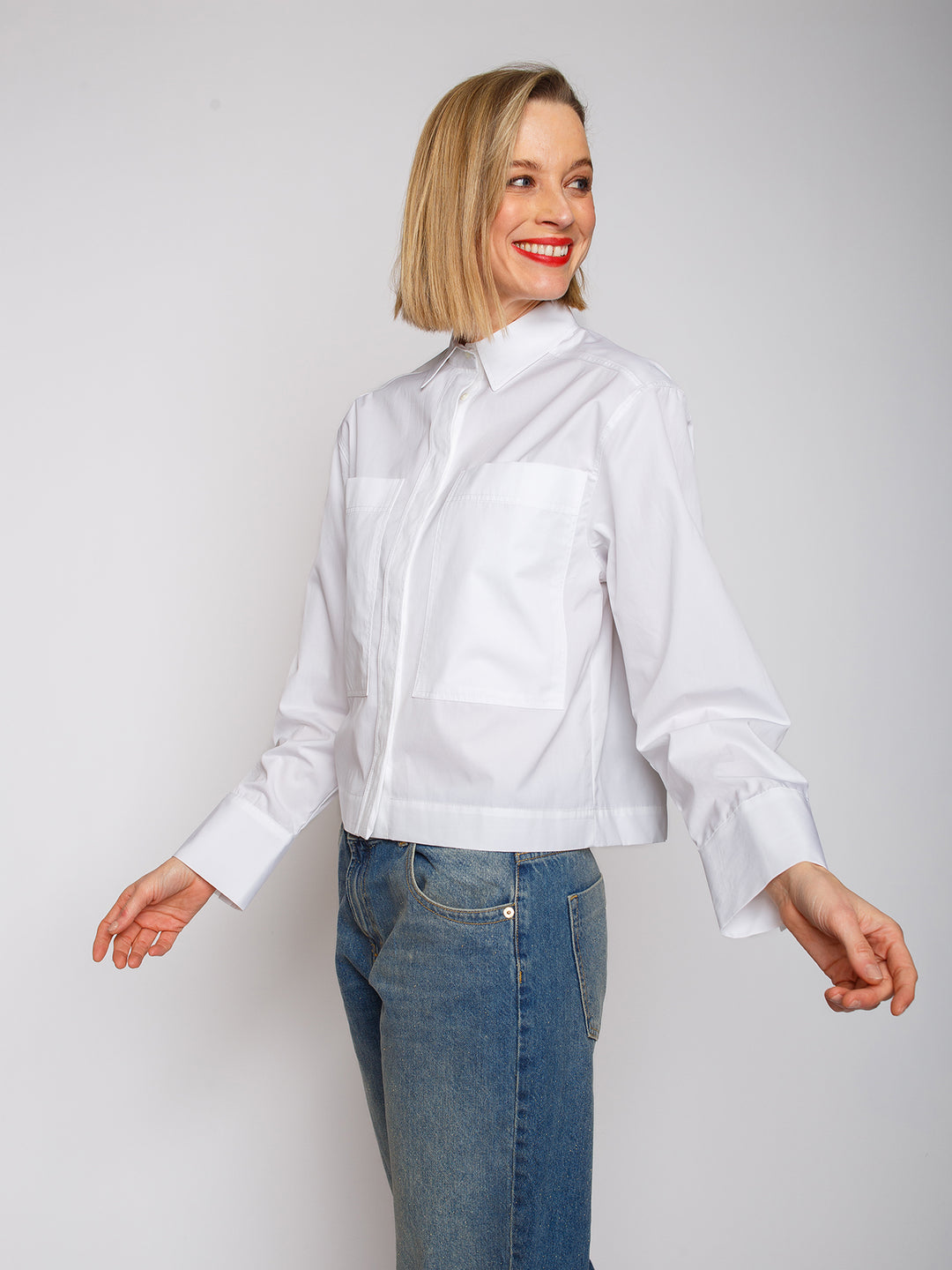 Boxy Hemdbluse White