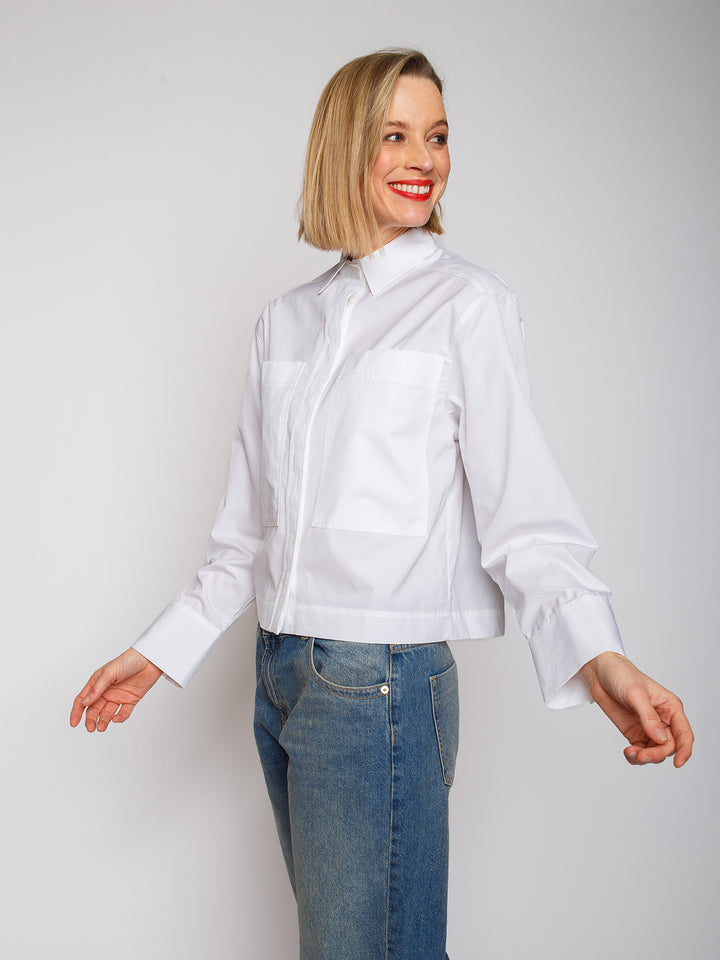 Boxy Hemdbluse White