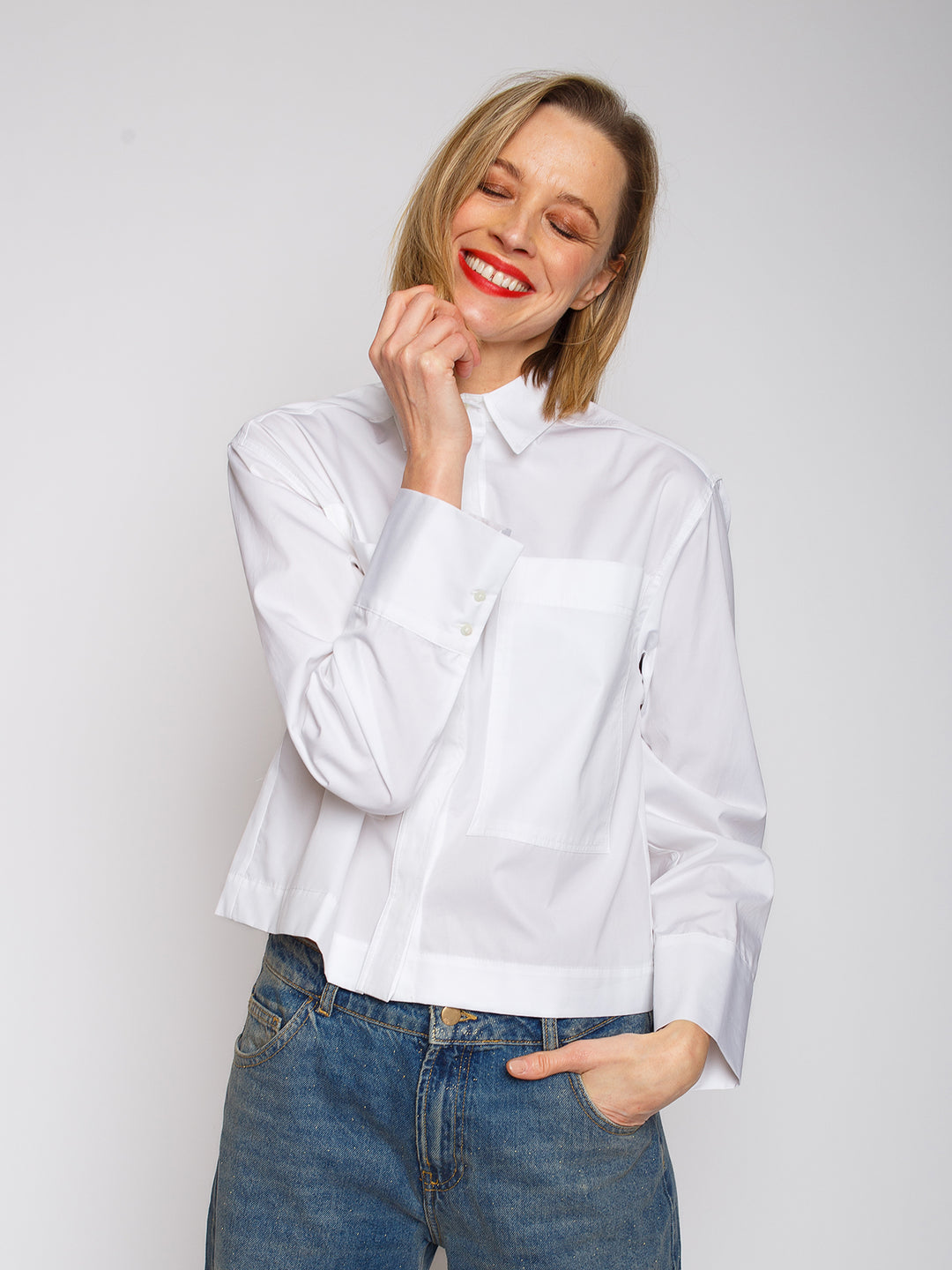 Boxy Hemdbluse White