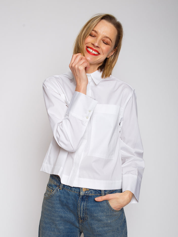 Boxy Hemdbluse White