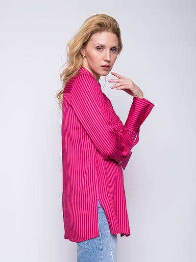 Hemdbluse Stripes Pink