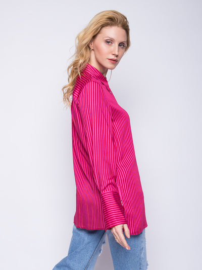 Hemdbluse Stripes Pink