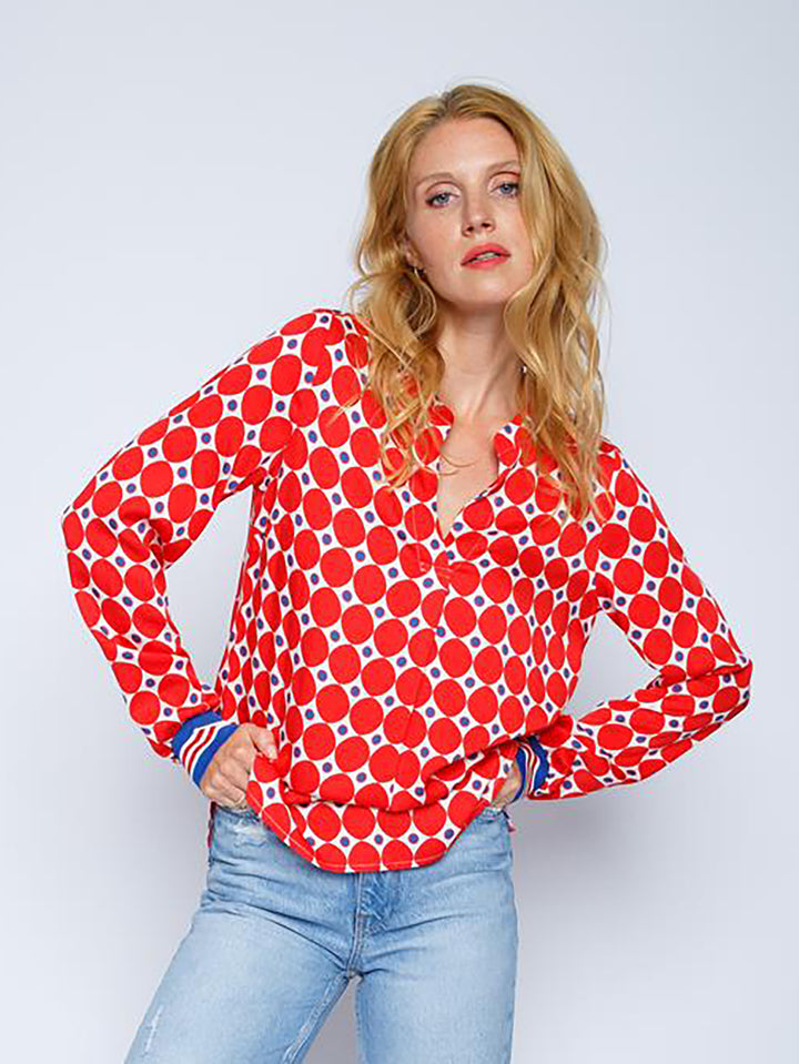 Shirtbluse Red Dots
