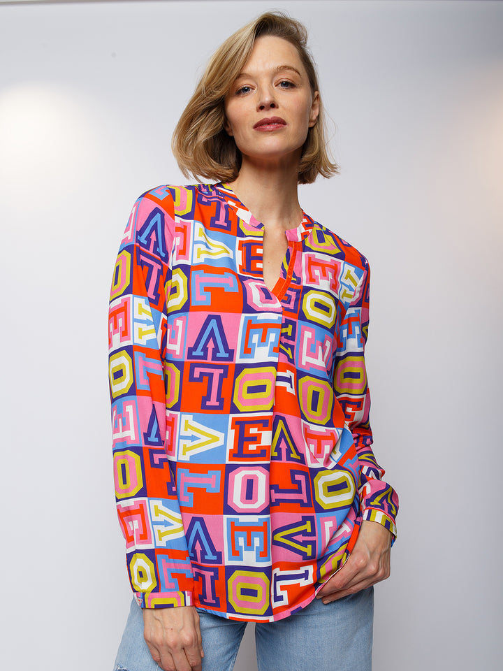 Shirtbluse Multi Letter
