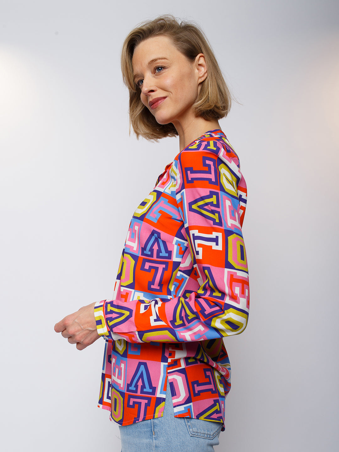 Shirtbluse Multi Letter