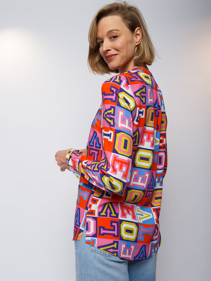Shirtbluse Multi Letter