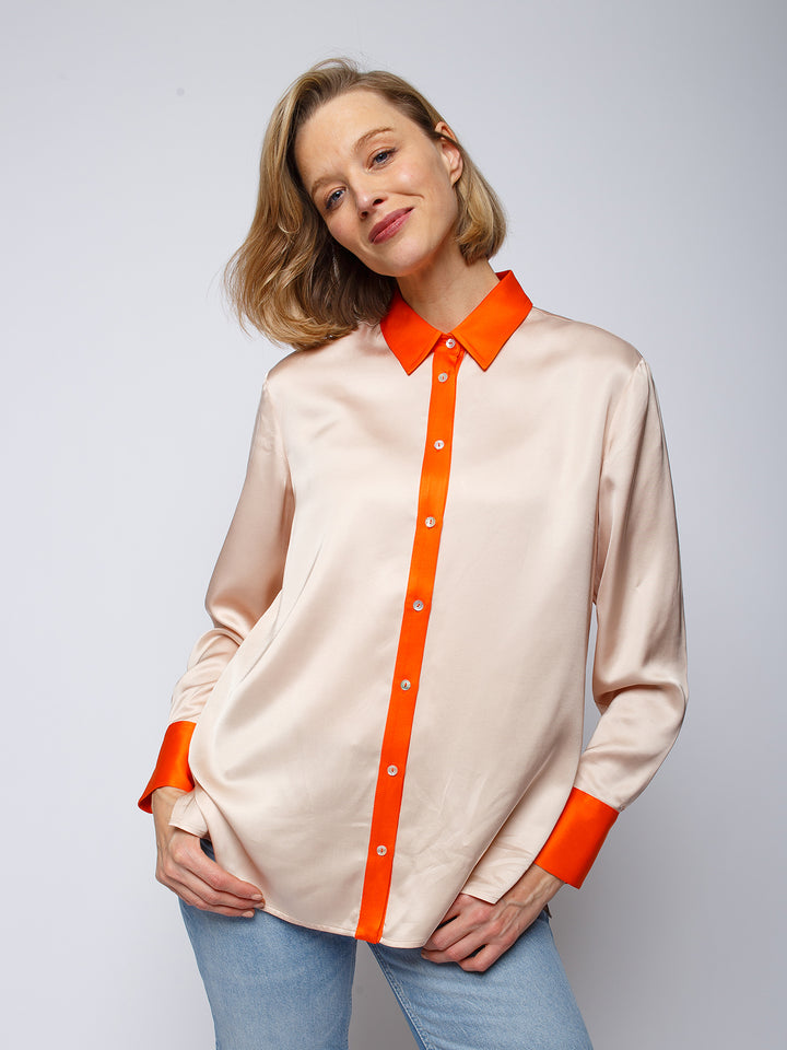 Hemdbluse Sand Orange