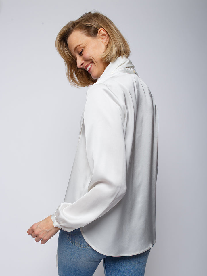Schluppenbluse Offwhite