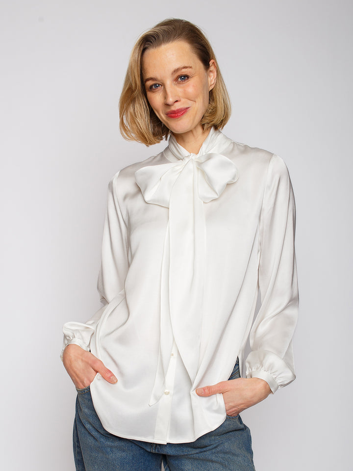 Schluppenbluse Offwhite