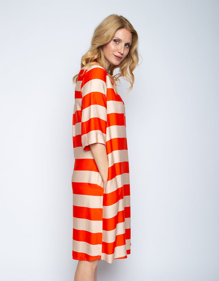 Blusenkleid Blockstreifen