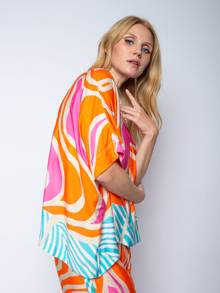 Boxybluse Orange Pink Zebra