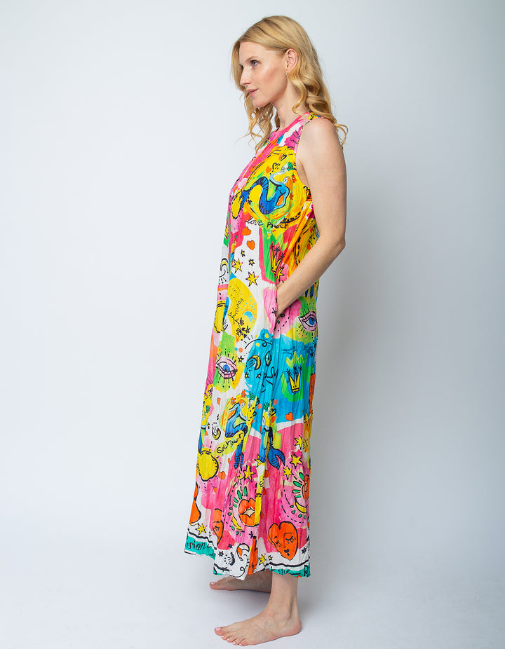 Maxikleid Multi Comic