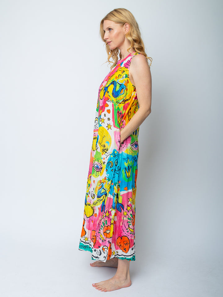 Maxikleid Multi Comic