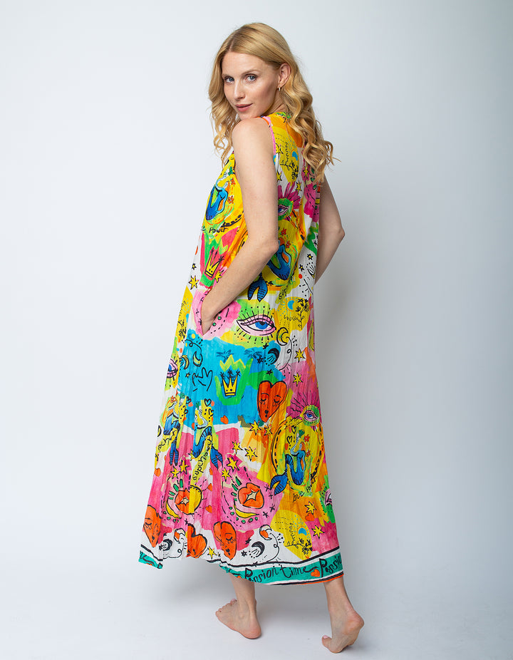 Maxikleid Multi Comic