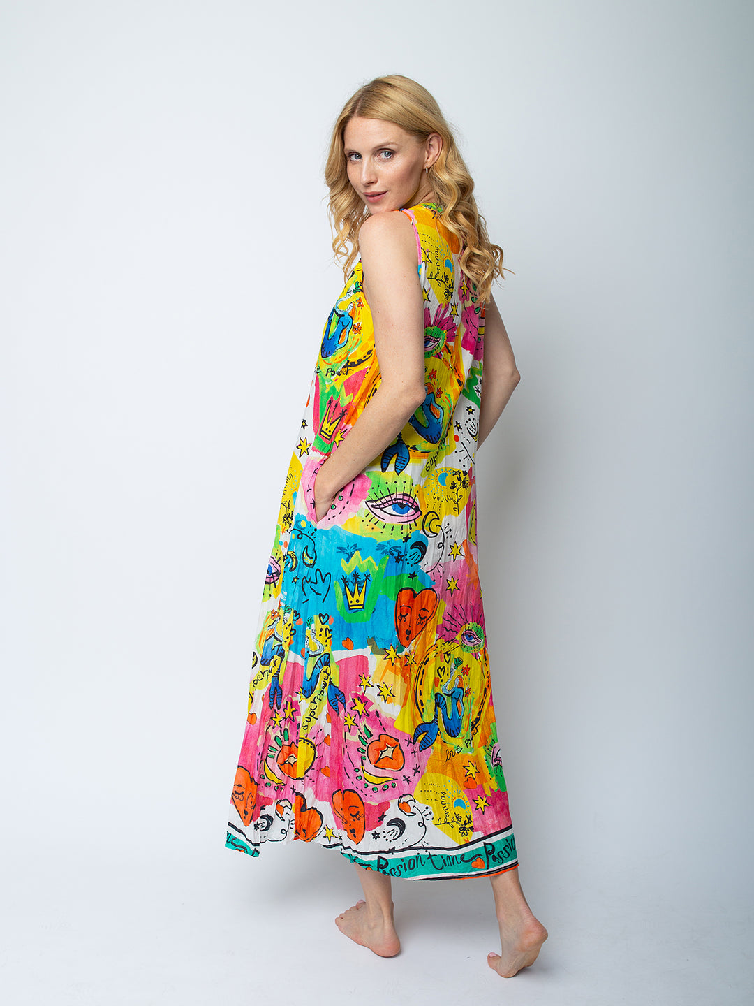 Maxikleid Multi Comic