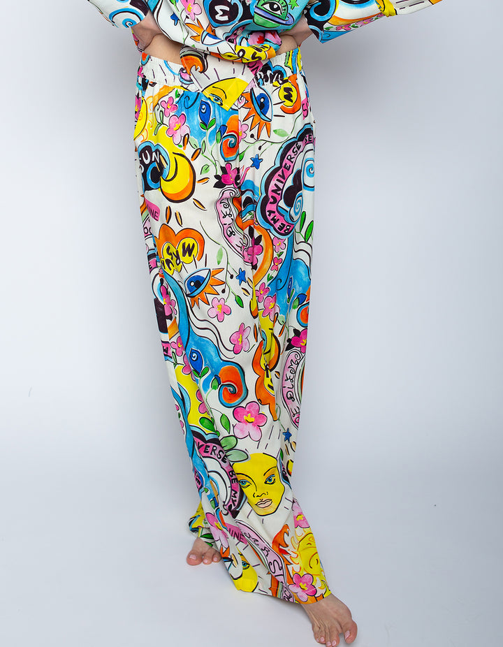 Schlupfhose White Multi Comic