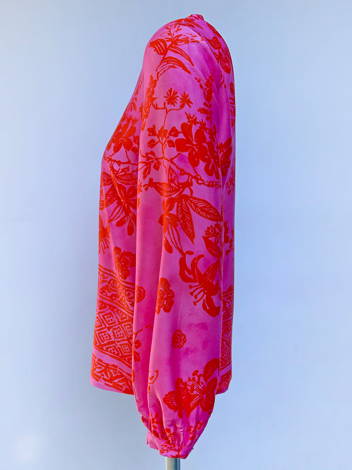 Shirtbluse Flowers Pink