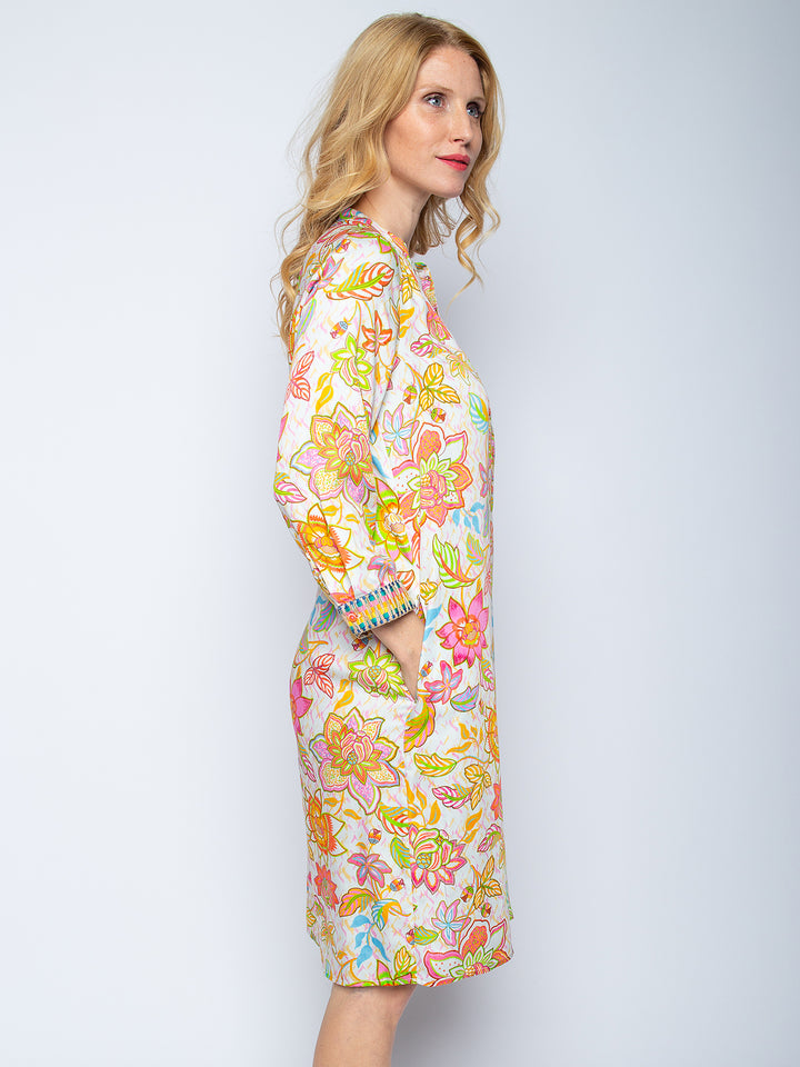 Schlupfkleid White Multi Flowers