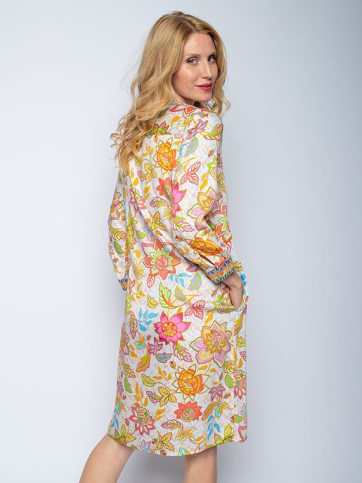 Schlupfkleid White Multi Flowers