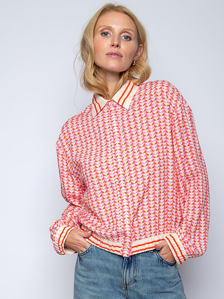 Cropped Blouson Bluse