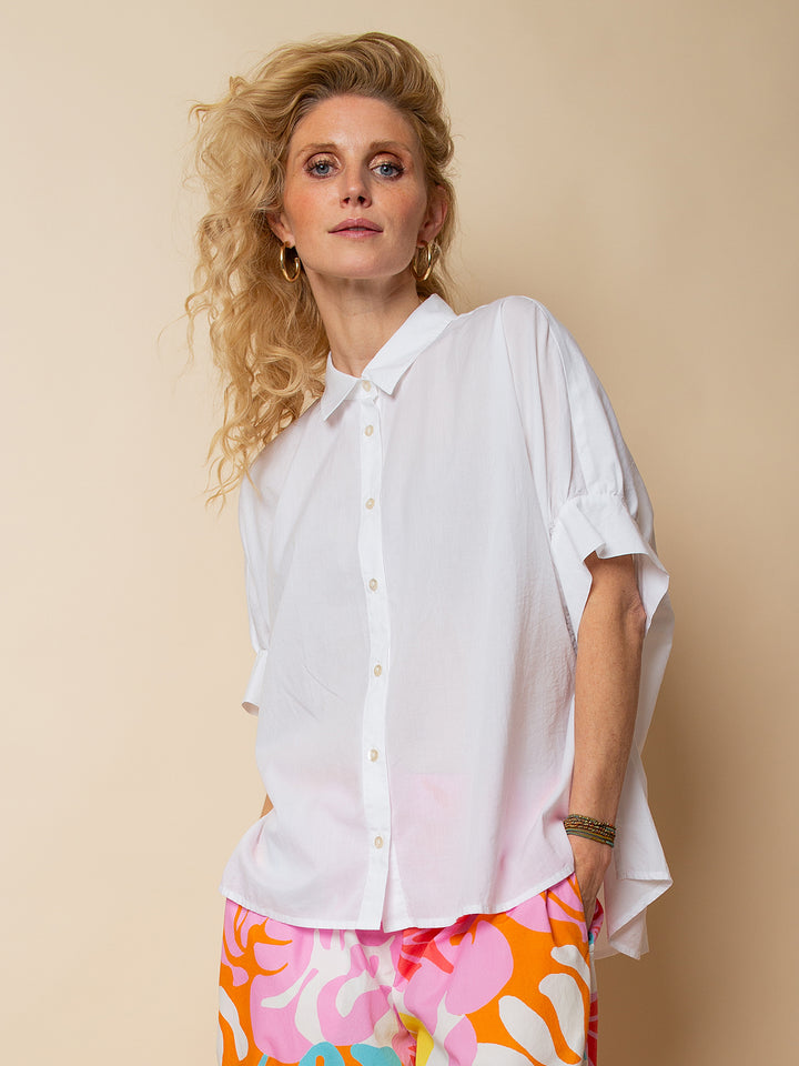 Coole Oversized Bluse White