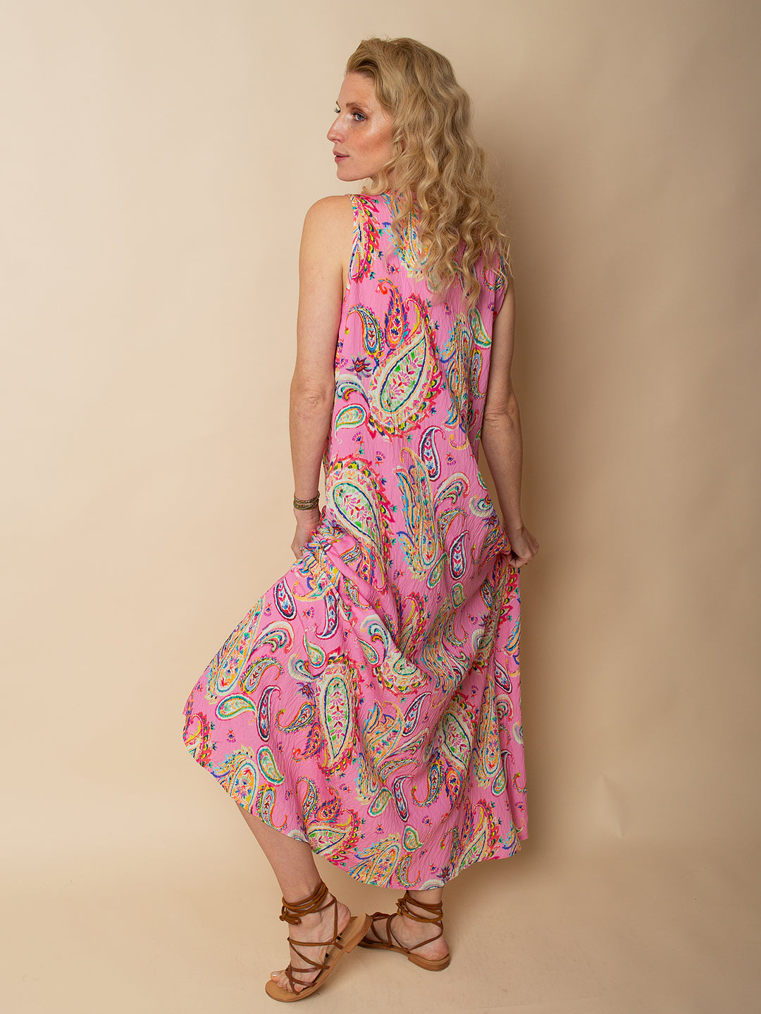 Maxikleid Pink Paisley