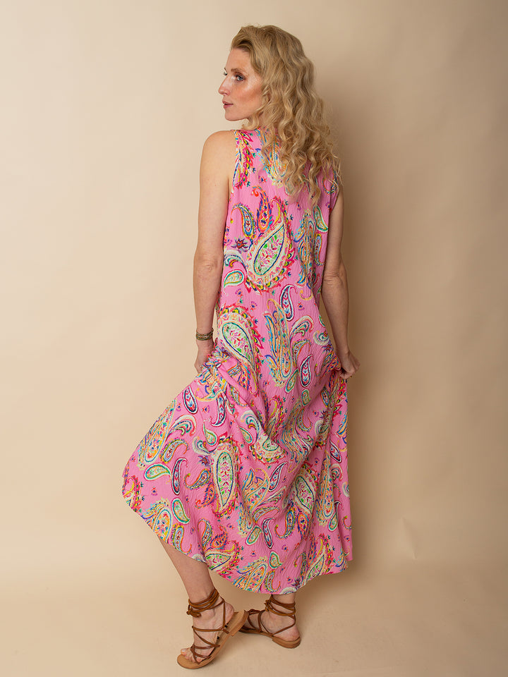 Maxikleid Pink Paisley