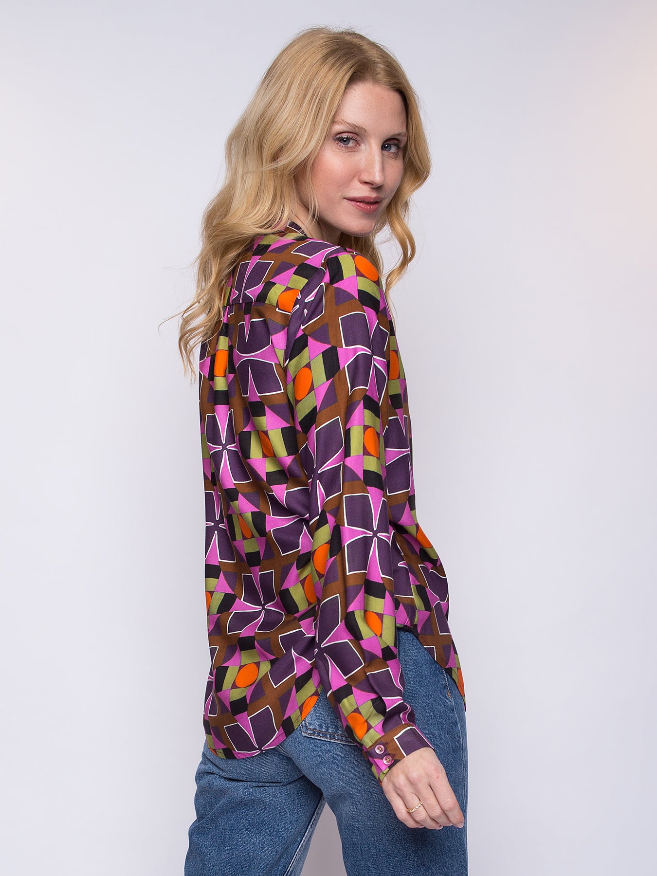 Shirtbluse Multi Geometric