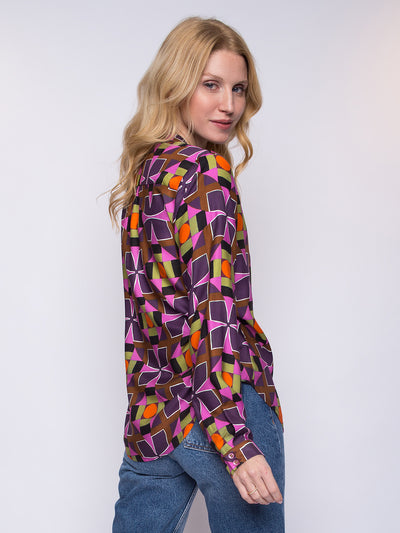Shirtbluse Multi Geometric