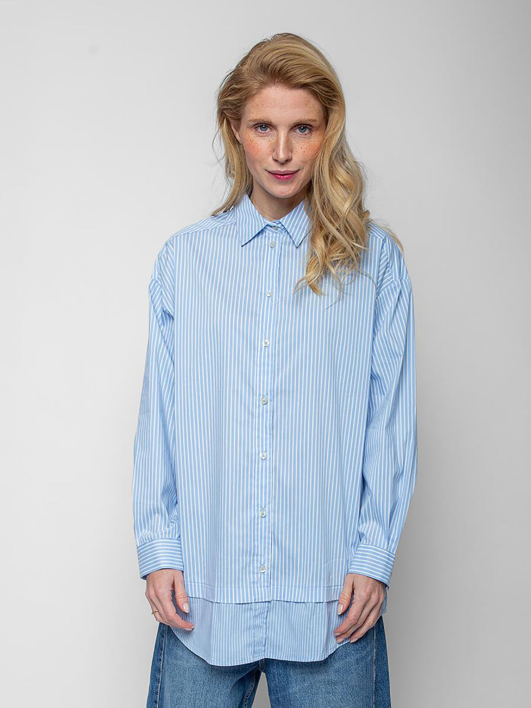 Longbluse Blue Stripes