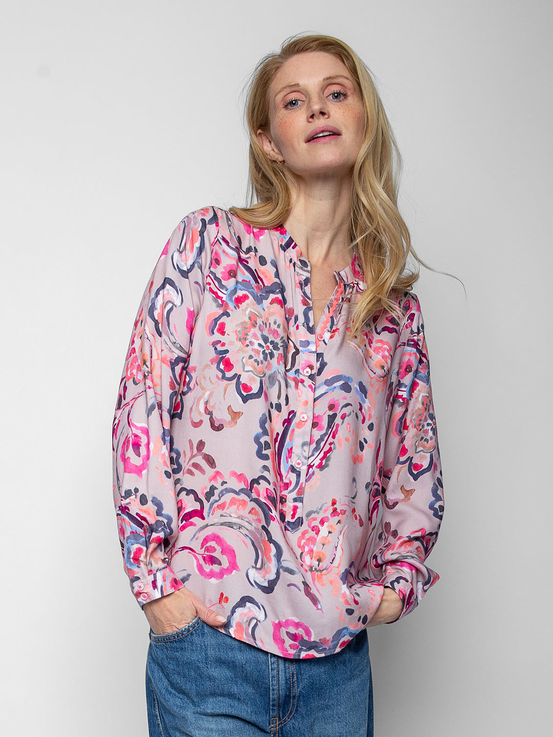Blusenshirt Multipaisley Beere