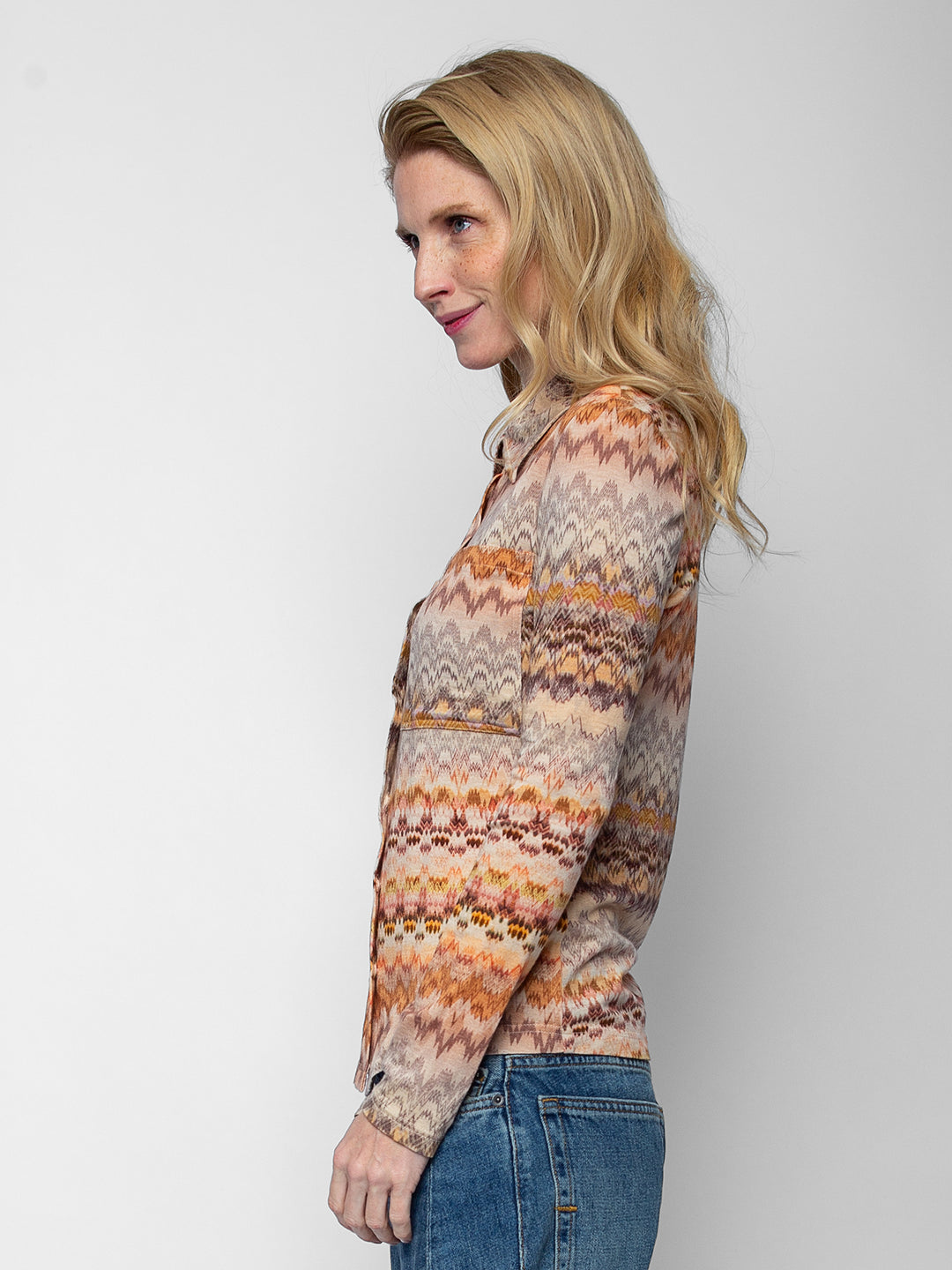 Hemdbluse Slim Fit Bluse Multicolour