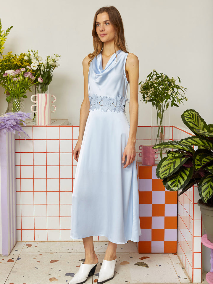 Maxikleid Wasserfall Blue