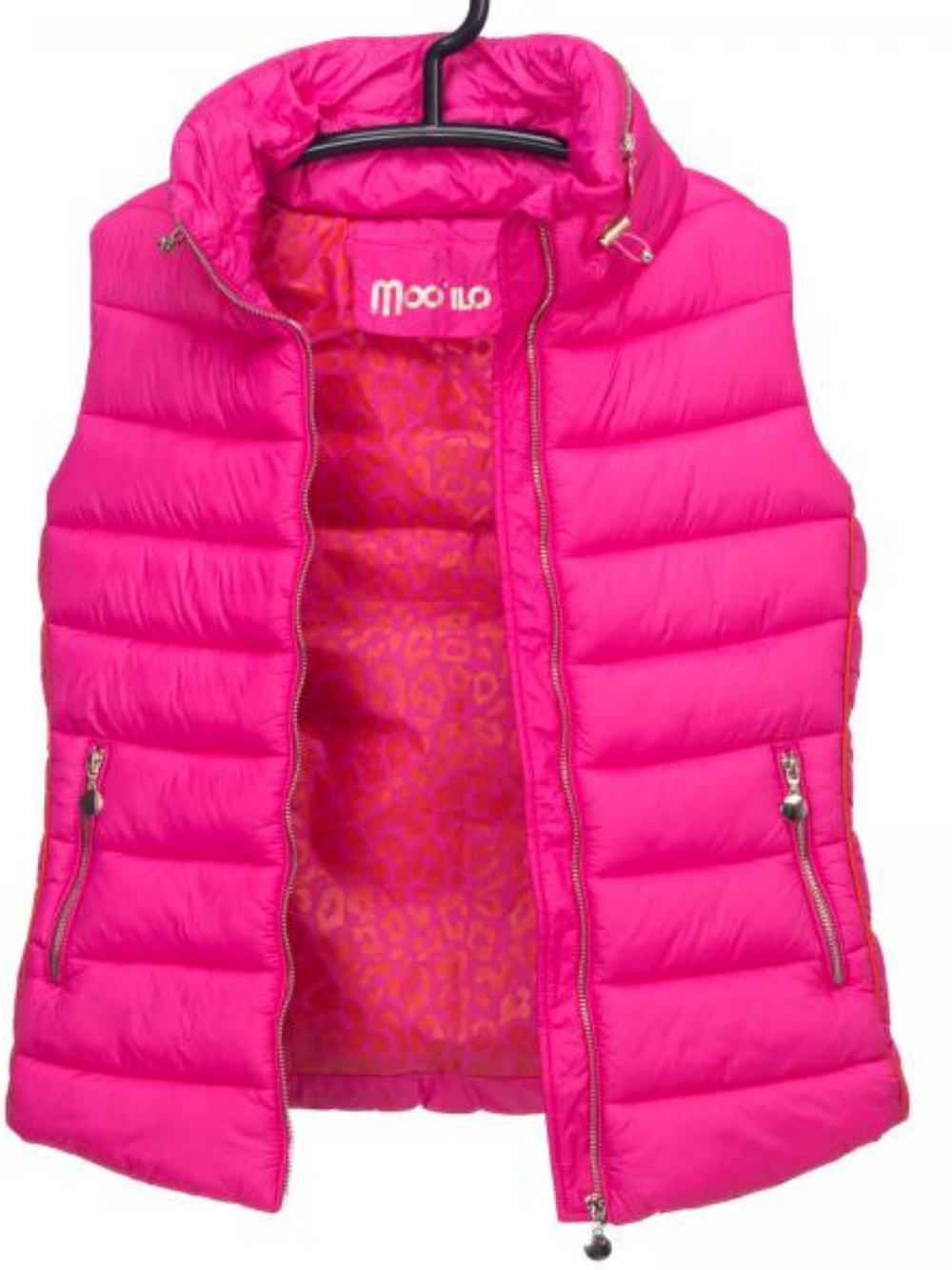 Weste in Pink Leo Print