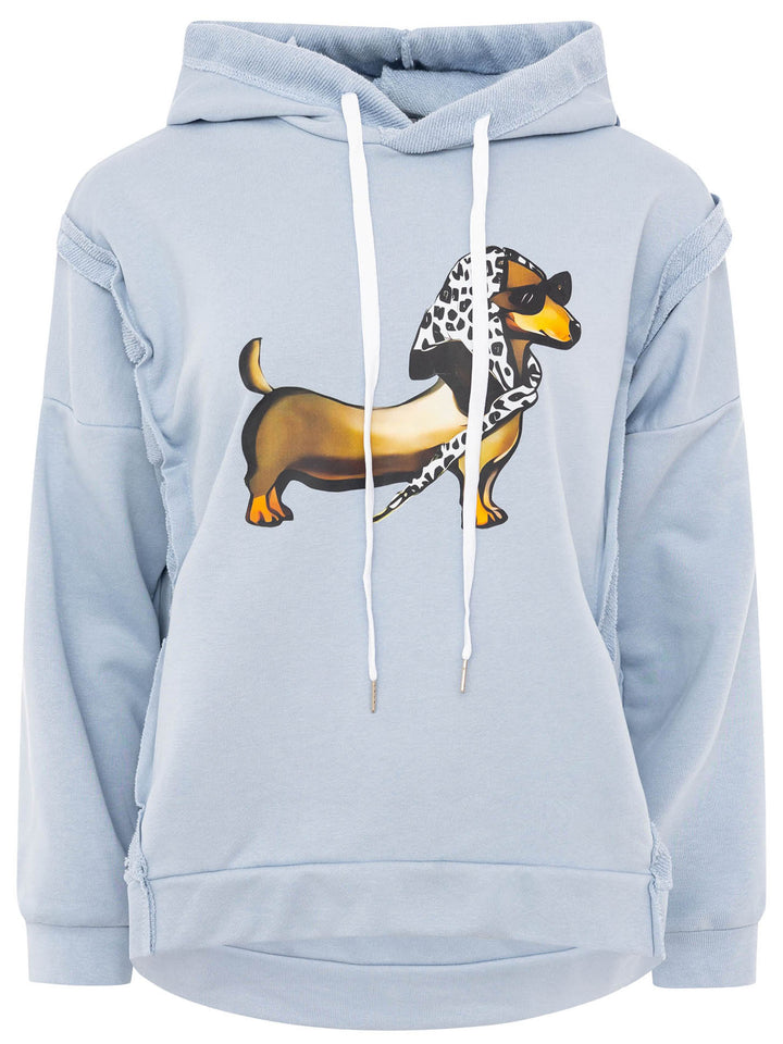 Hoodie Madame Dackel Hellblau