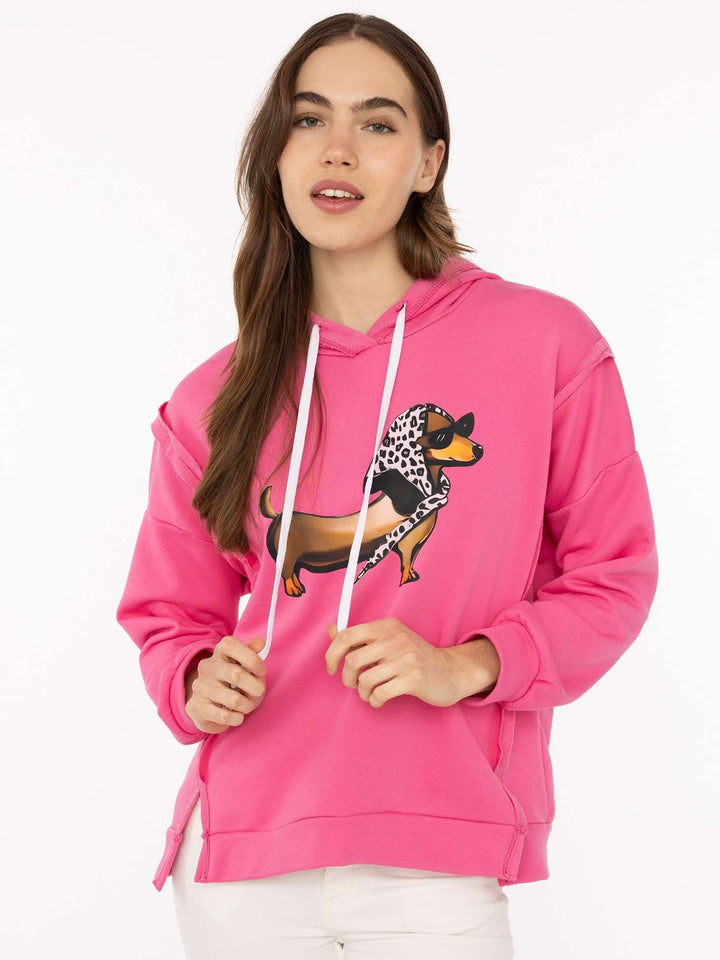 Hoodie Madame Dackel Pink