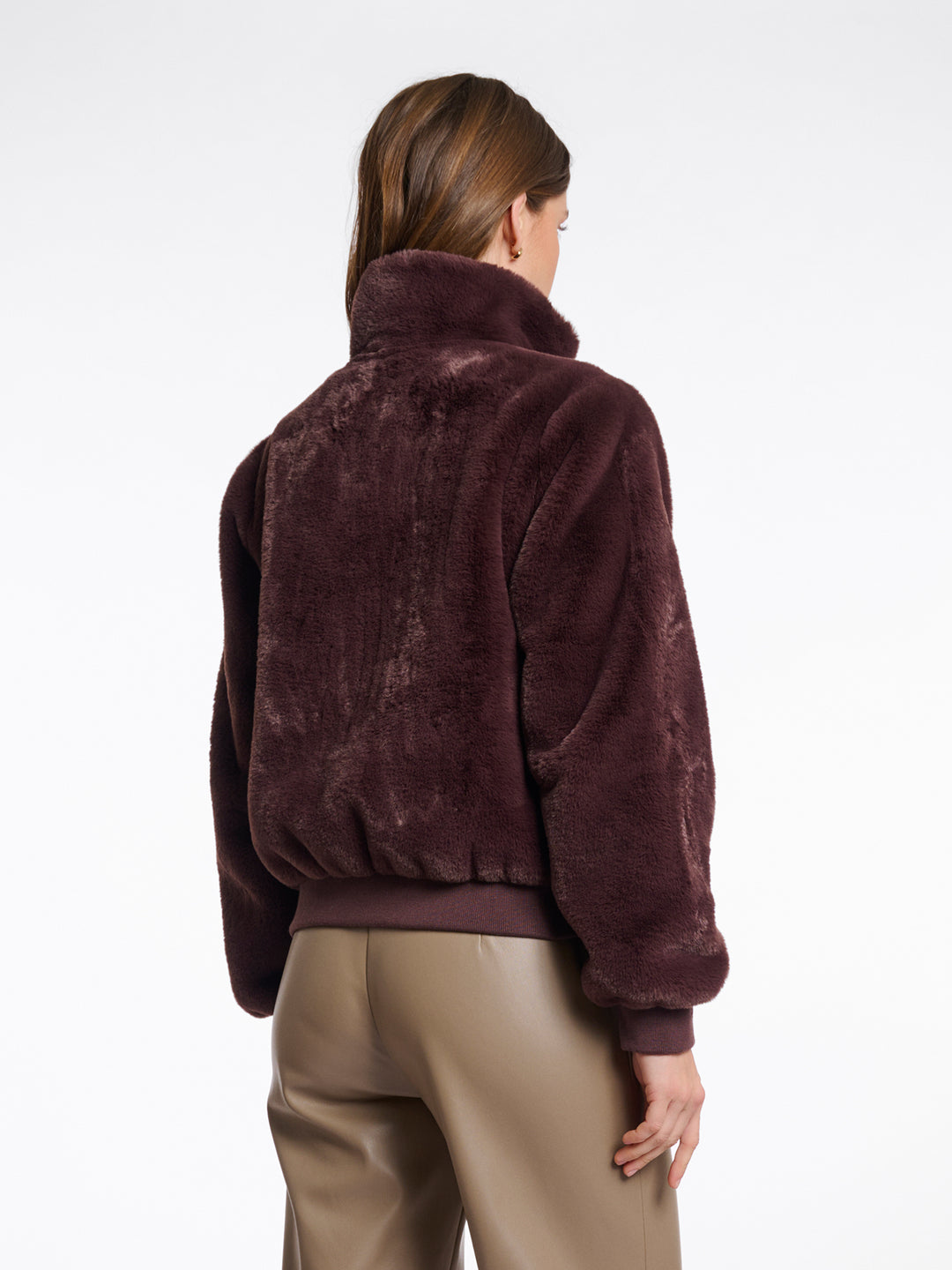Fake Fur Jacket Ambra Chocolate Bean