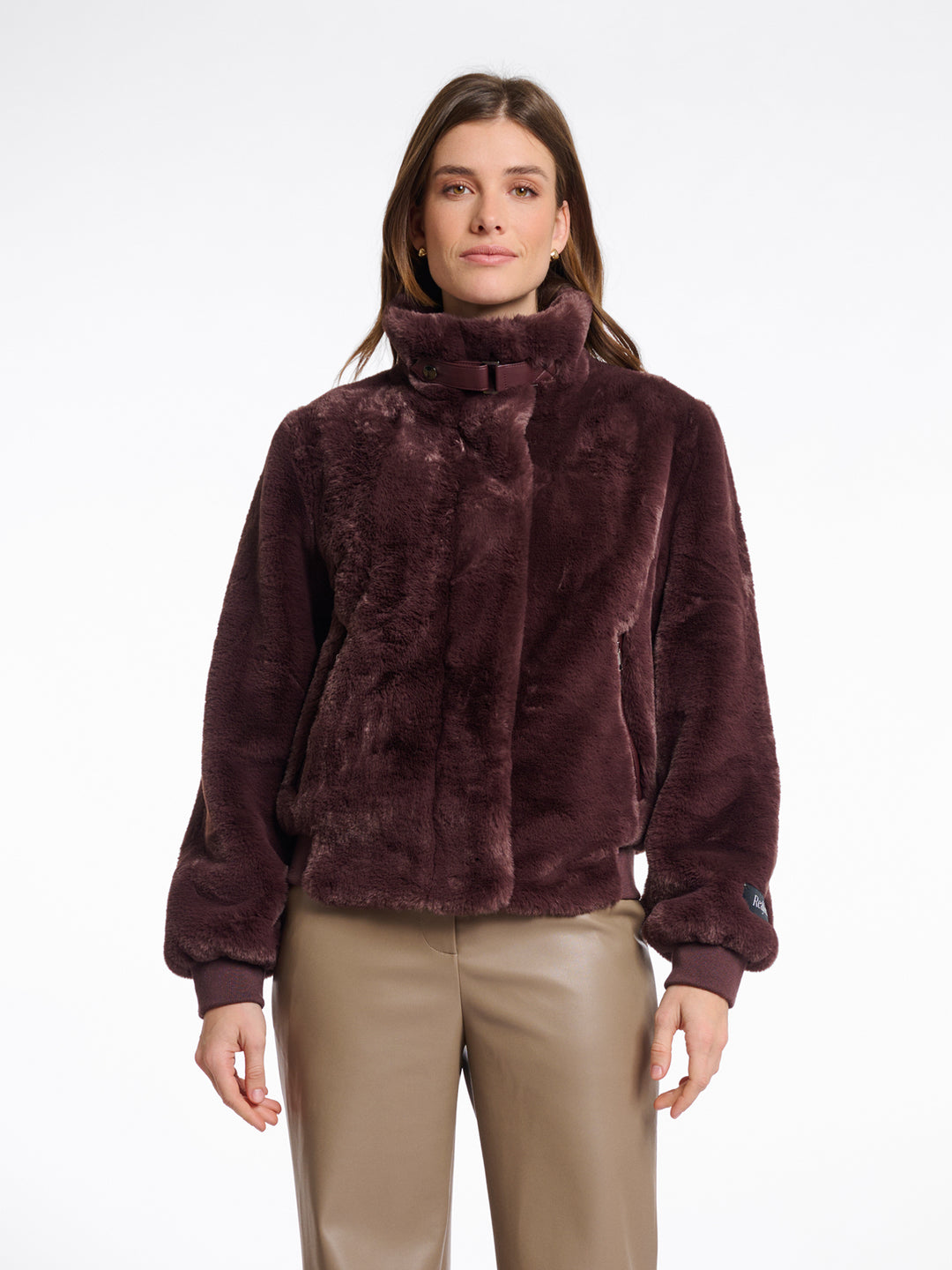 Fake Fur Jacket Ambra Chocolate Bean
