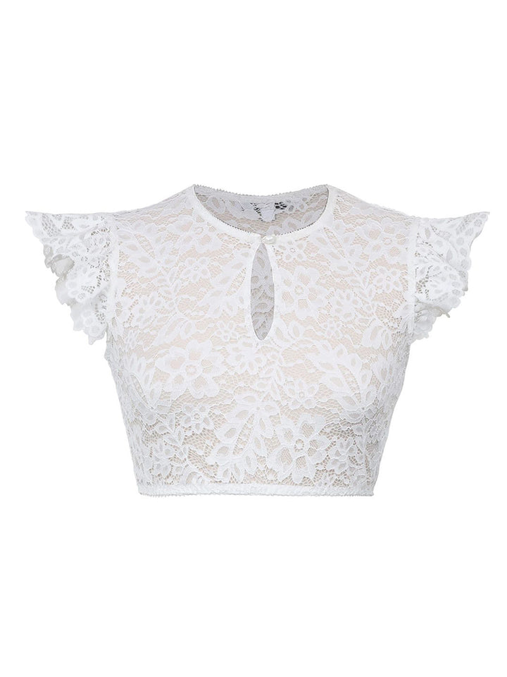 Dirndlbluse Amlach Offwhite