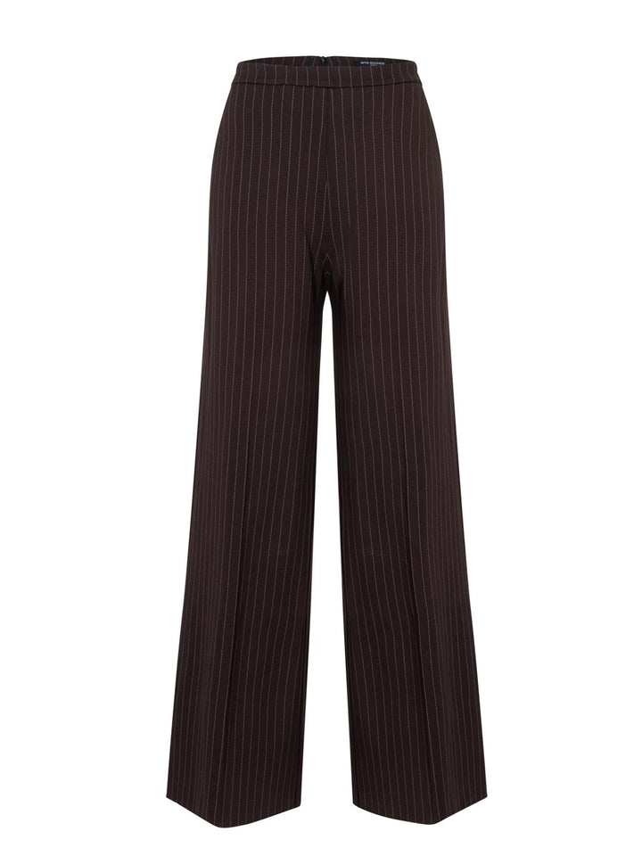 Weite Nadelstreifenhose Brown