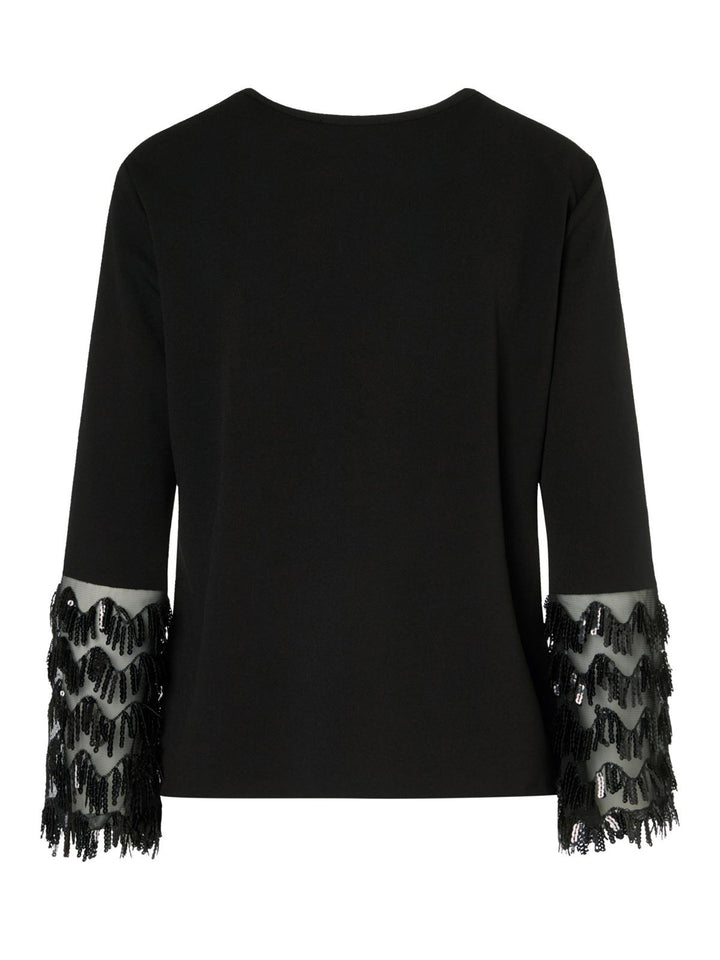 Shirtbluse mit Paillettendetails