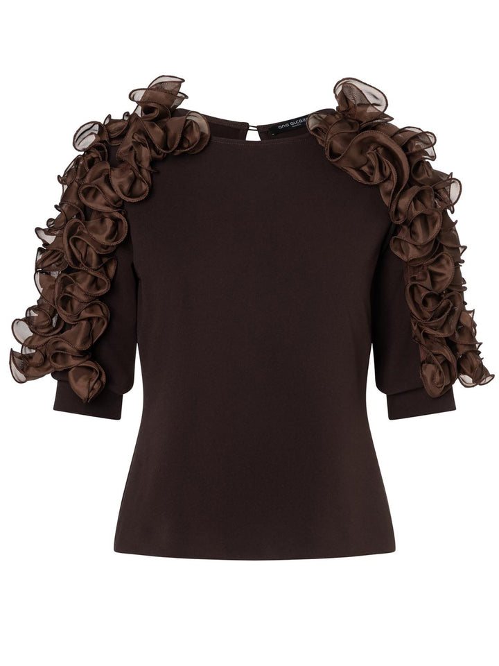 Volantshirt Englora Brown