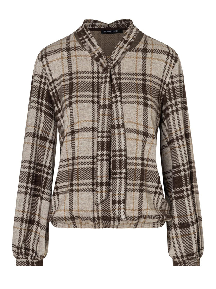 Glencheck Schluppenshirt