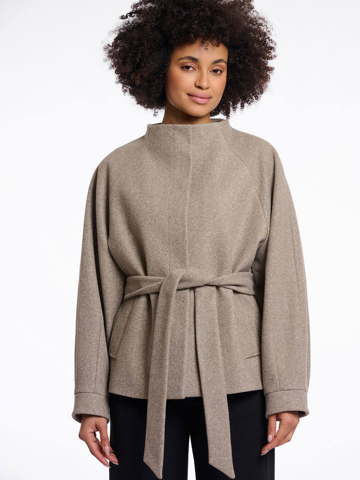 Kurzmantel Cornelia Toffee Melange