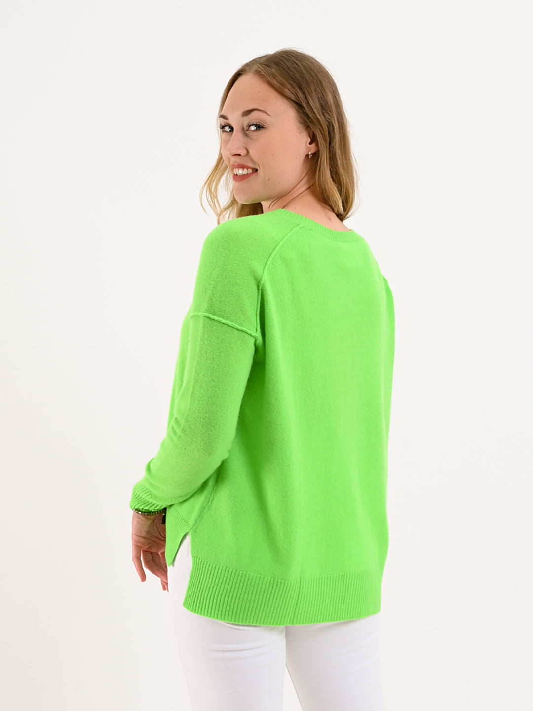 Kaschmirpullover Kenza Neon Grün