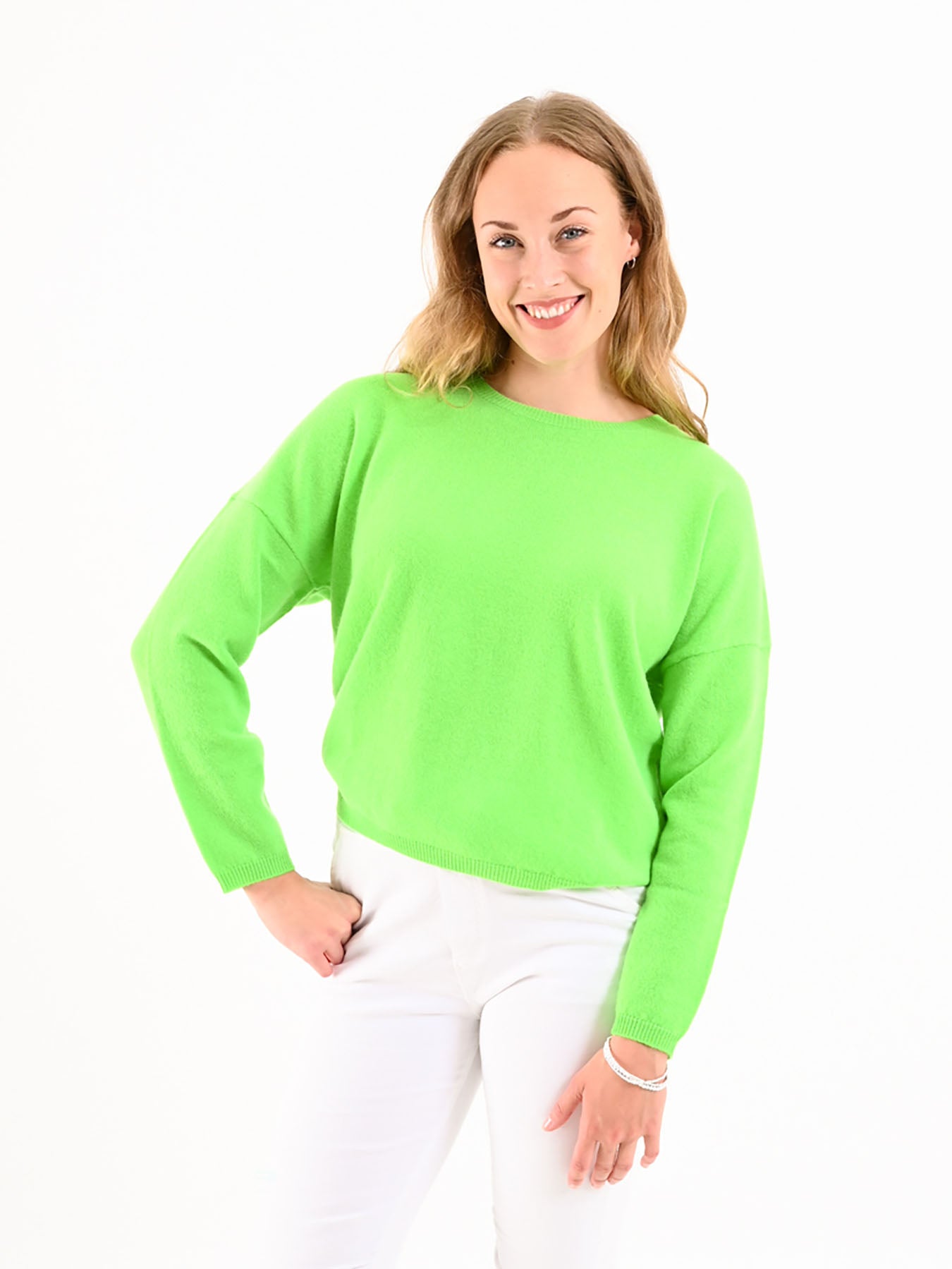 Kaschmirpullover Kaira Neon Grün