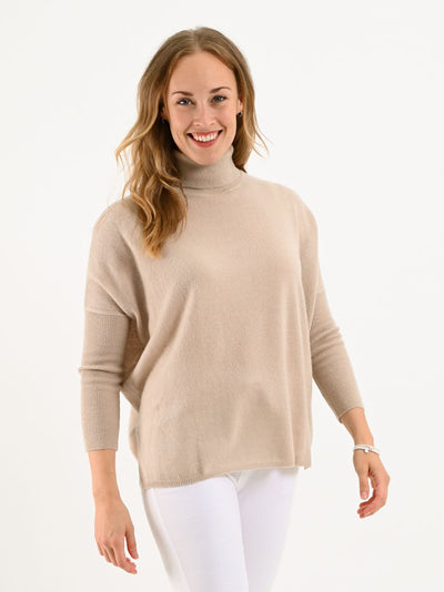 Kaschmir Rollkragenpullover Clara Beige