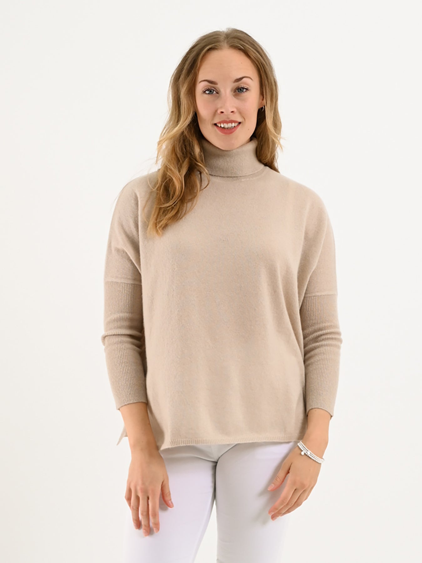 Kaschmir Rollkragenpullover Clara Beige