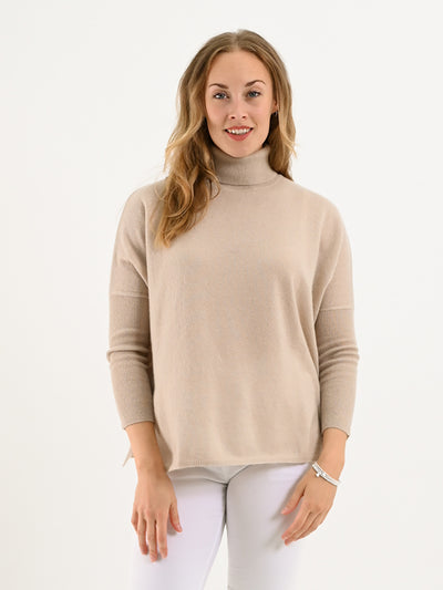 Kaschmir Rollkragenpullover Clara Beige